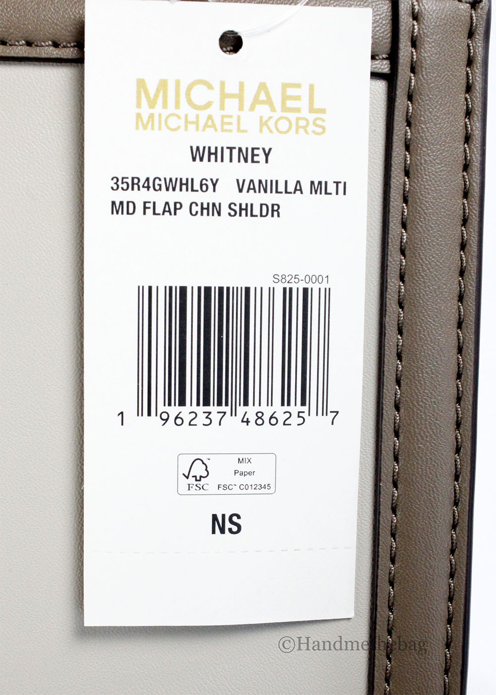 Michael Kors Whitney Medium Vanilla Color-Block Chain Shoulder Bag