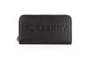 Burberry Elmore Black Branded Embossed Leather Continental Clutch Wallet