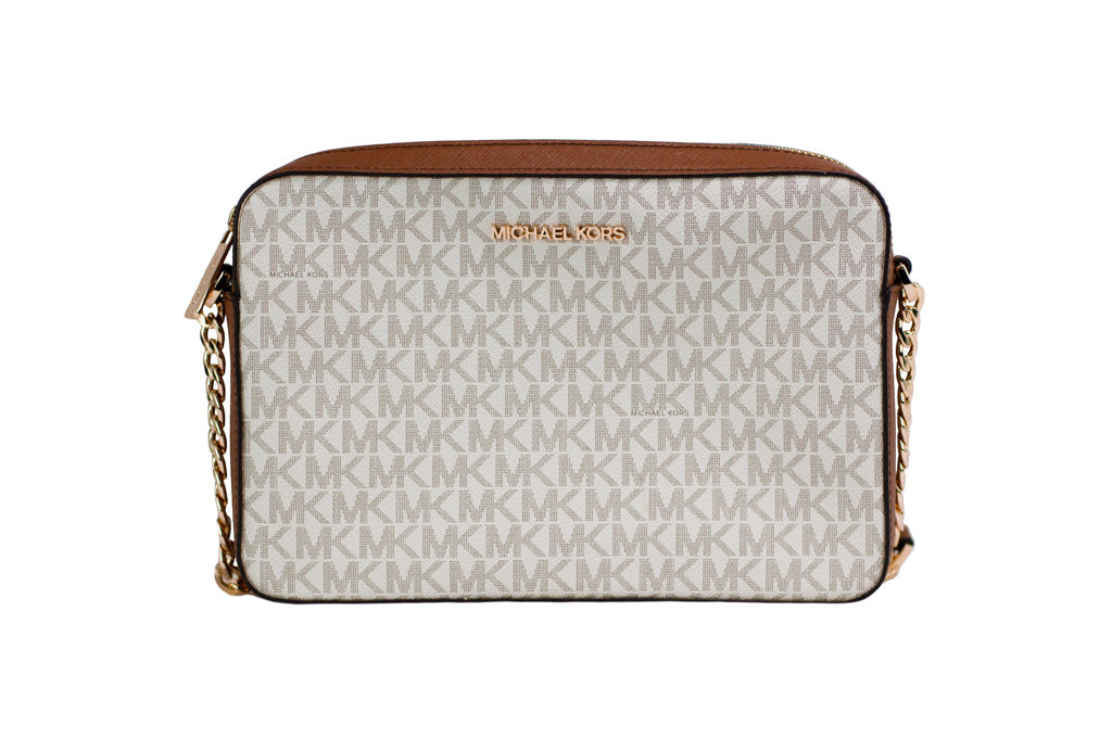 Leather Michael Kors Vanilla Handbag Ava Extra-Small Signature