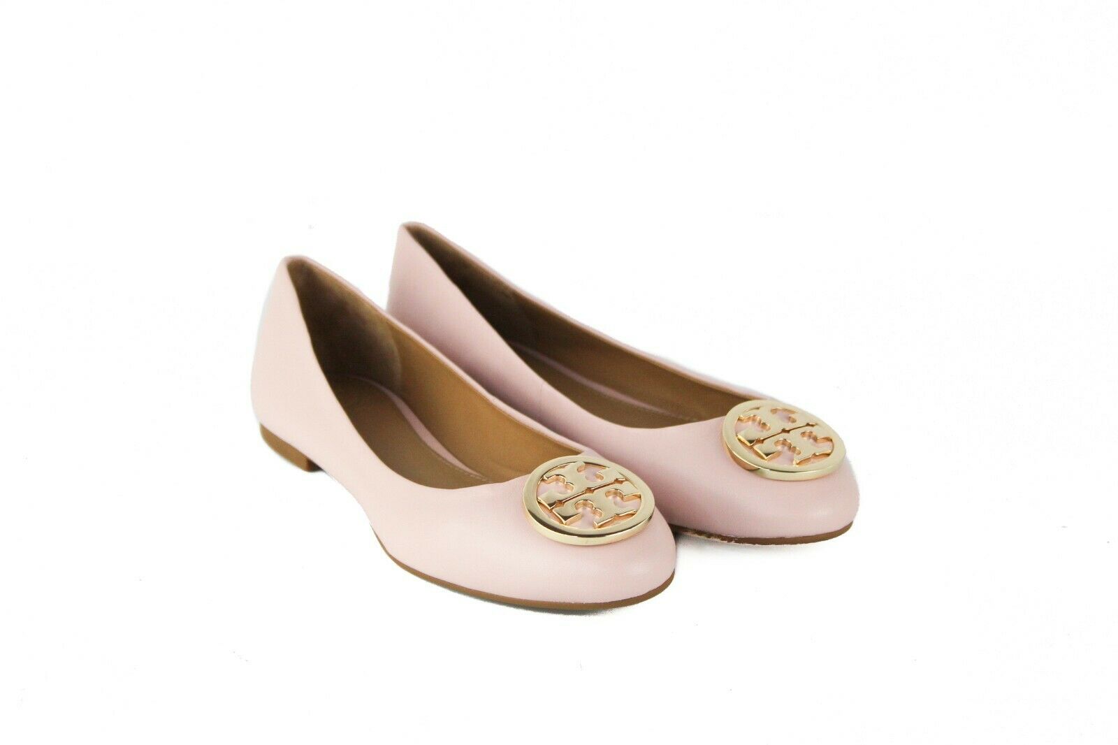 Tory Burch Benton Sea Shell Pink Leather Ballet Flats