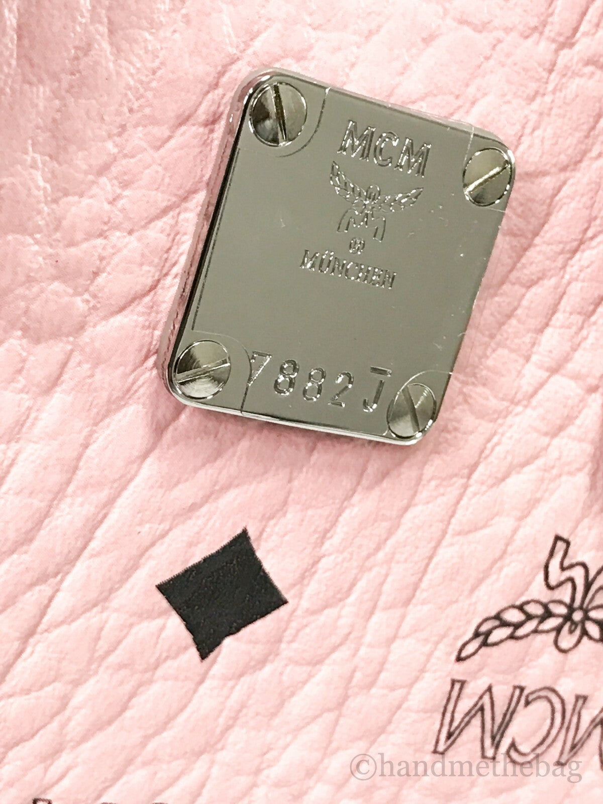 MCM Signature Half Moon Top Handle Crossbody Bag