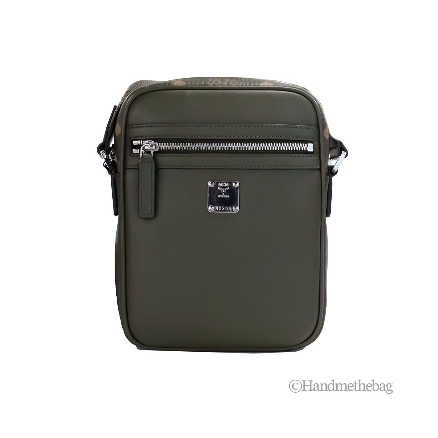 MCM Visetos Leather Camera Crossbody Bag