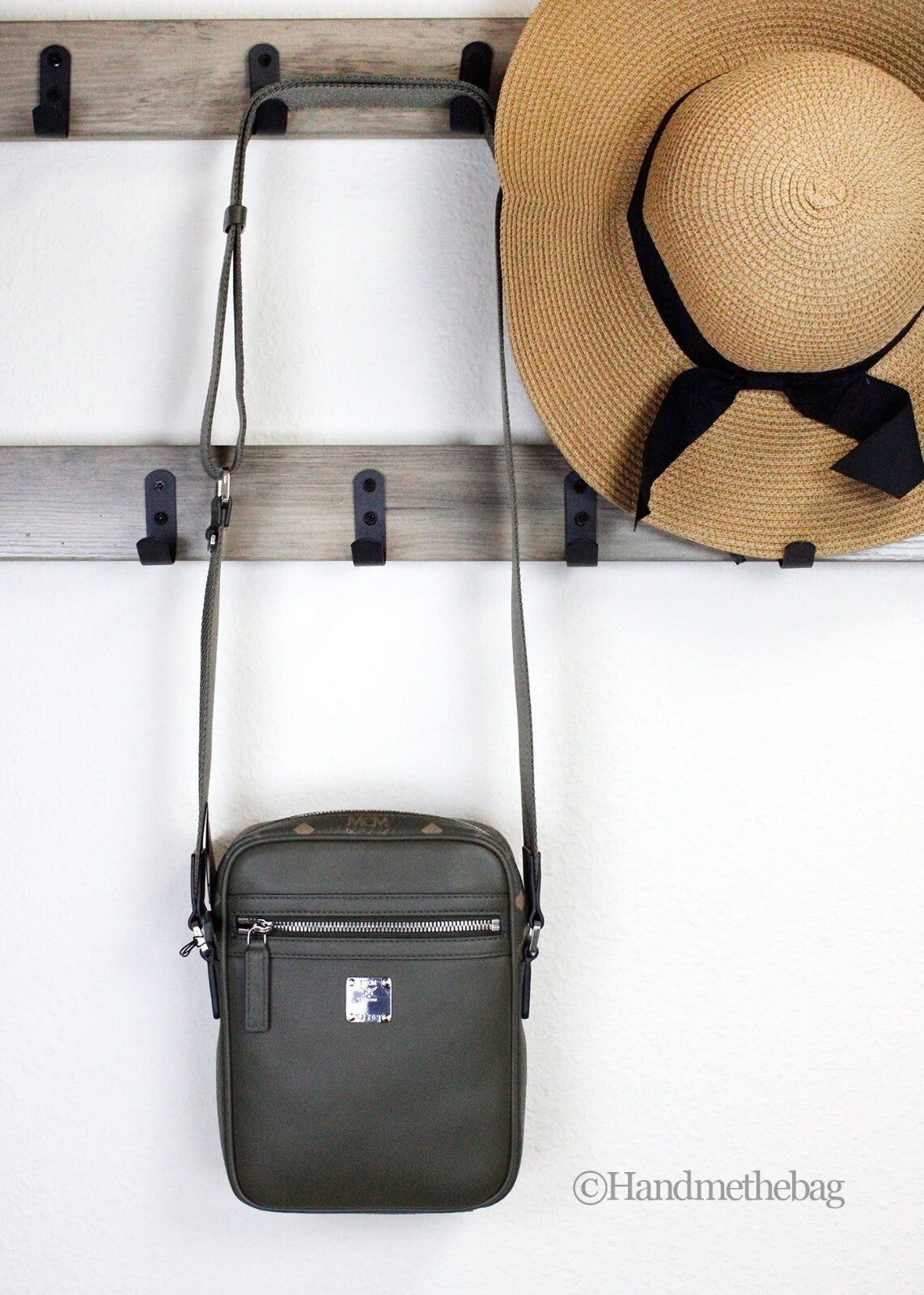 MCM Visetos Leather Camera Crossbody Bag