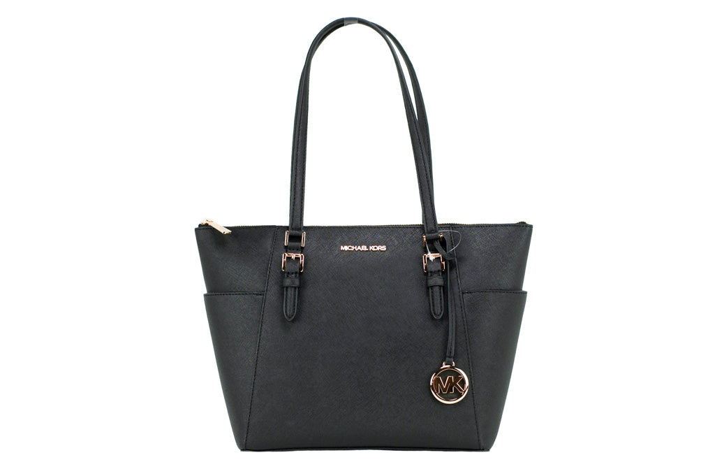 Michael Kors Charlotte Leather Large Top Zip Bag