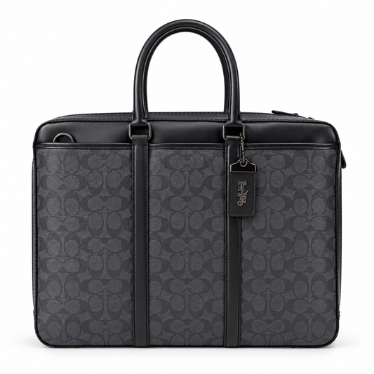 Coach Signature Metropolitan Slim Briefcase Bag