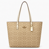Coach Signature Canvas Town Tote Shoulder Bag