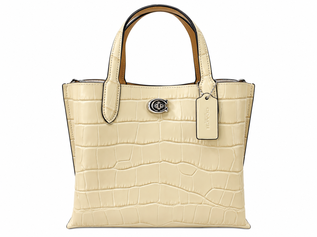 Coach Willow Embossed Leather Tote 24 Bag