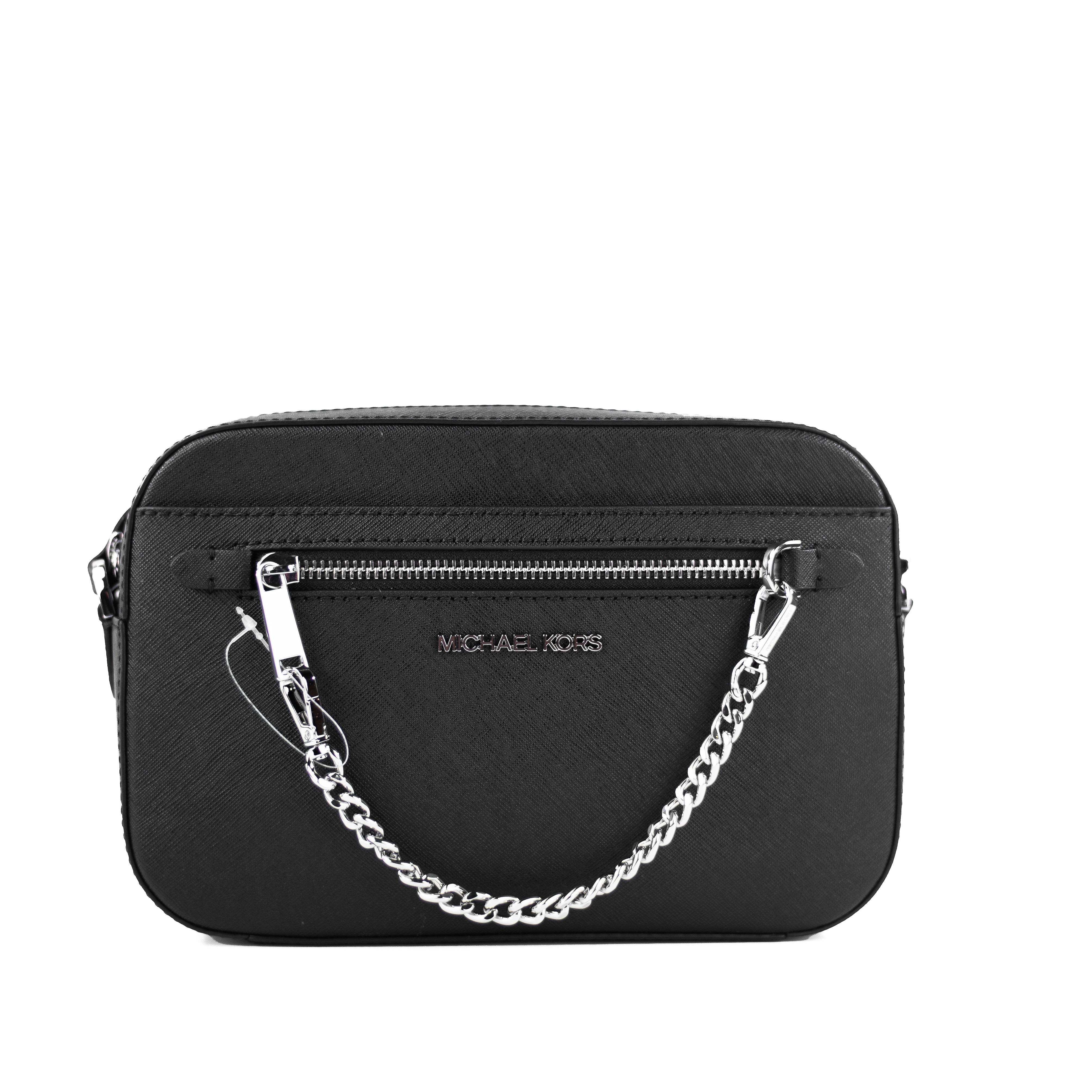 Michael Kors Women Large Leather Shoulder Tote Handbag Purse Bag Black  +Wristlet 193599717401 | eBay