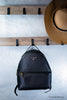 Michael Kors Valerie Medium Black Pebbled Leather Shoulder Backpack Bag Bookbag