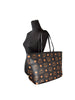 MCM Aren Black Leather Shoulder Tote Bag