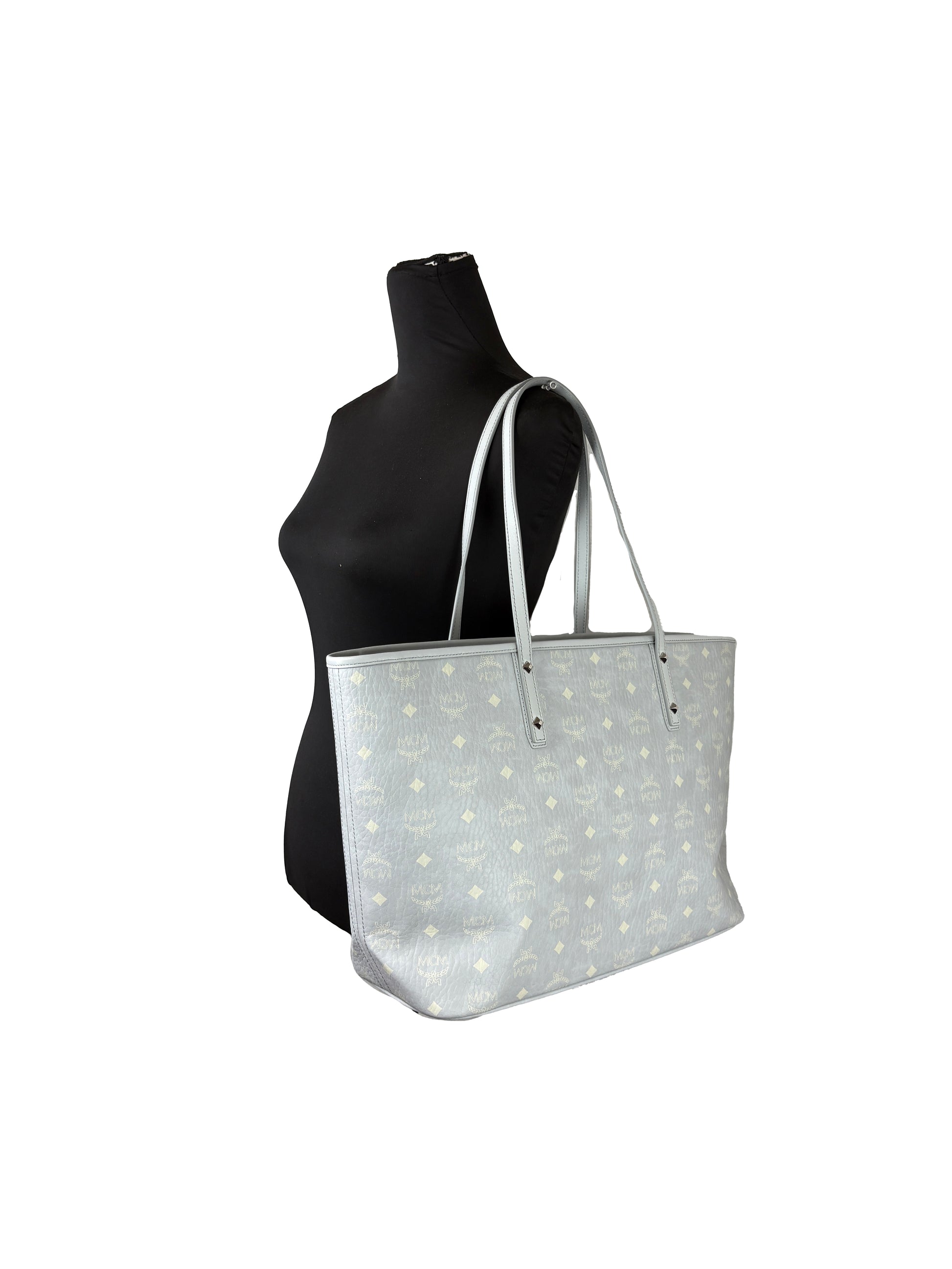 MCM Aren Leather Shoulder Tote Bag