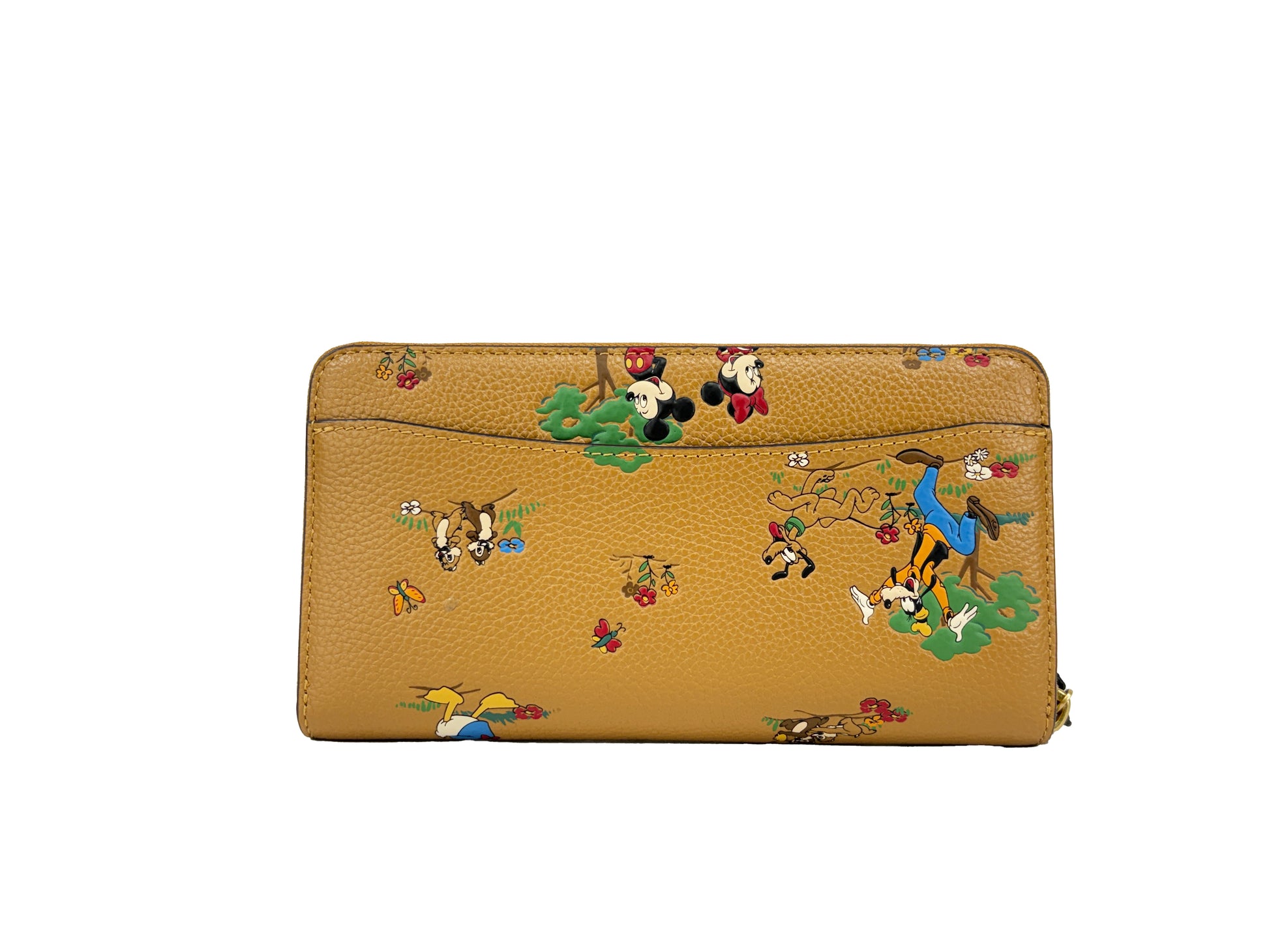 Coach X Disney Mickey and Friends Leather Accordion Zip Wallet