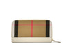 Burberry Check Large Zip Around Wallet