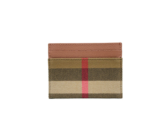 Burberry Sandon Canvas Check Card Case Wallet