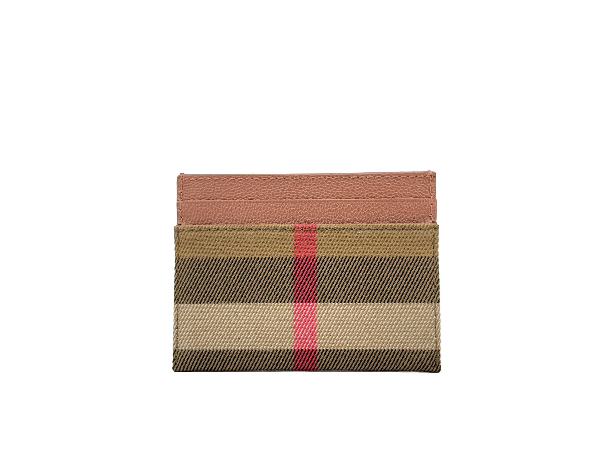 Burberry Sandon Canvas Check Card Case Wallet