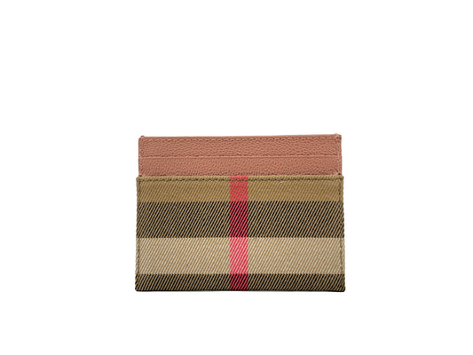 Burberry Sandon Canvas Check Card Case Wallet