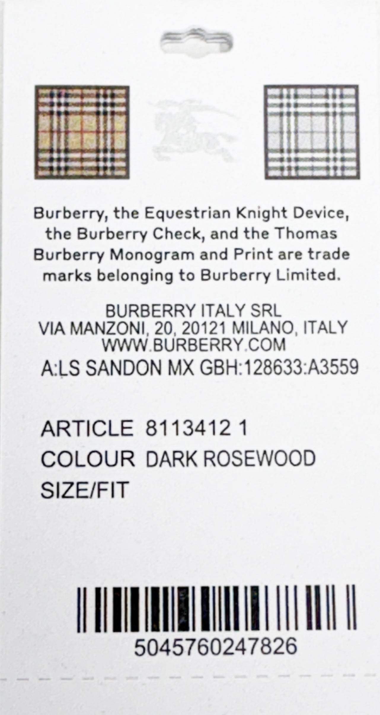 Burberry Sandon Canvas Check Card Case Wallet