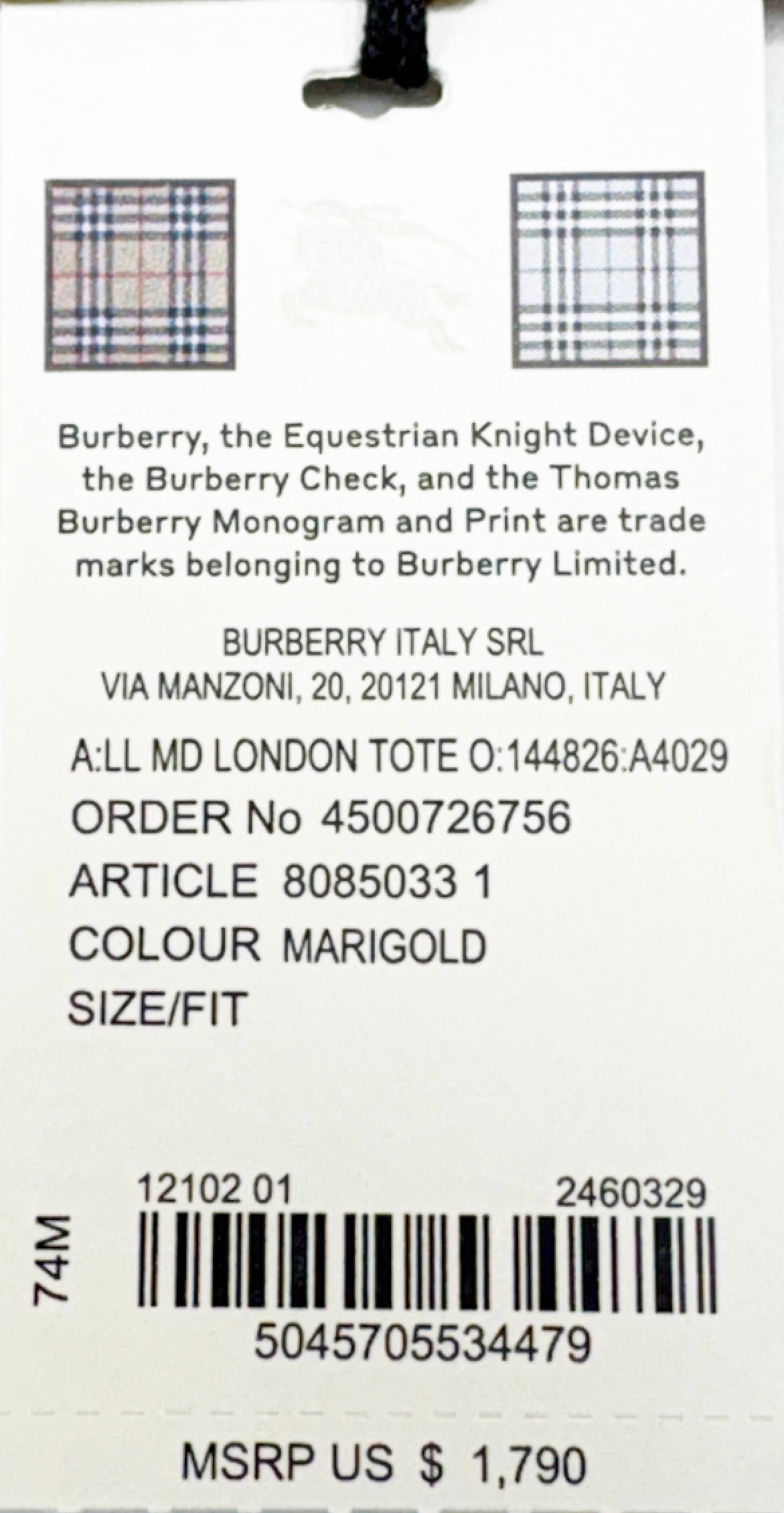 Burberry Medium London Tote Bag