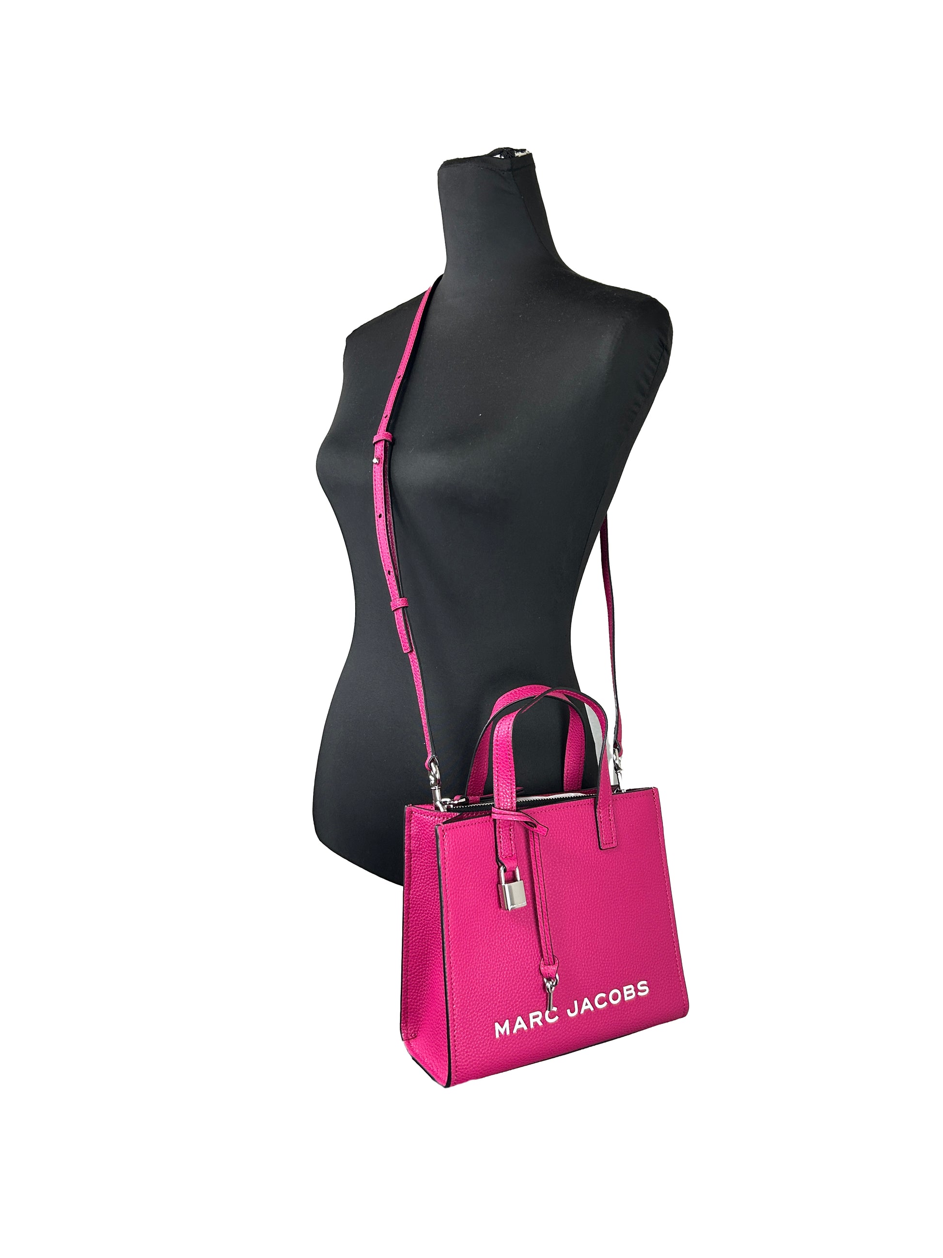 Marc Jacobs Mini Grind Pink Leather Crossbody Bag Purse