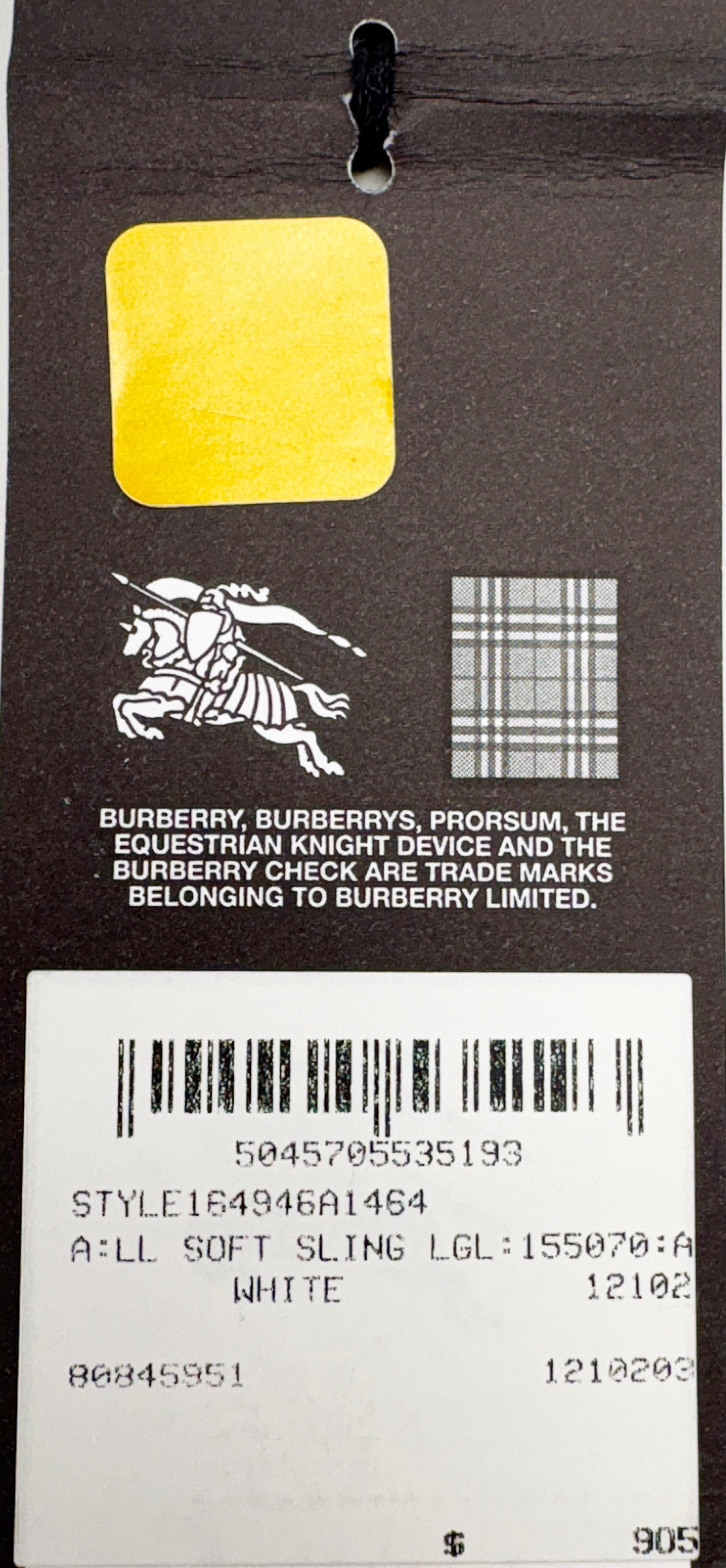 Burberry Large Leather Soft Sling Bag Crossbody