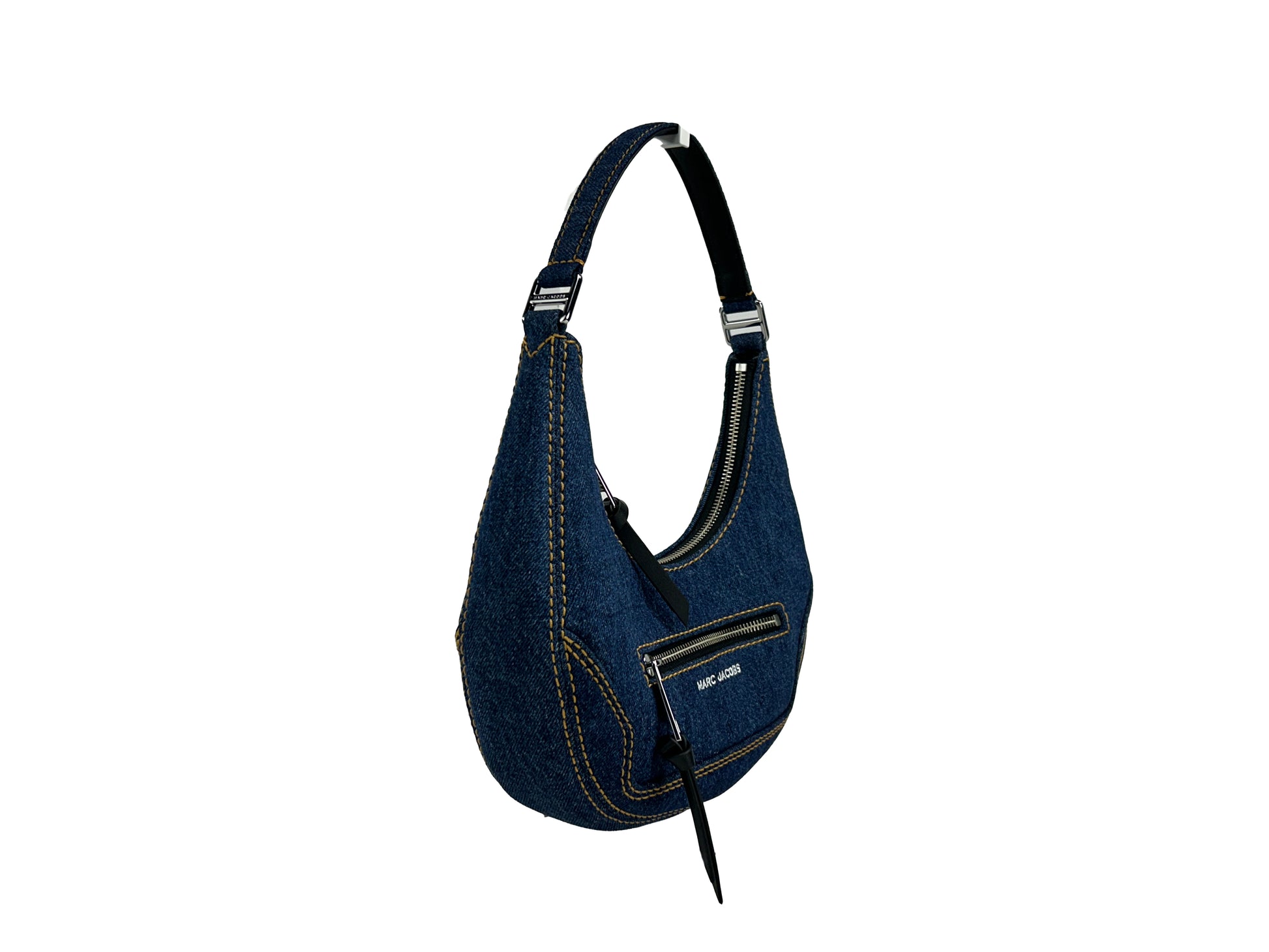 Marc Jacobs Denim Cruiser Crescent Satchel Shoulder Bag