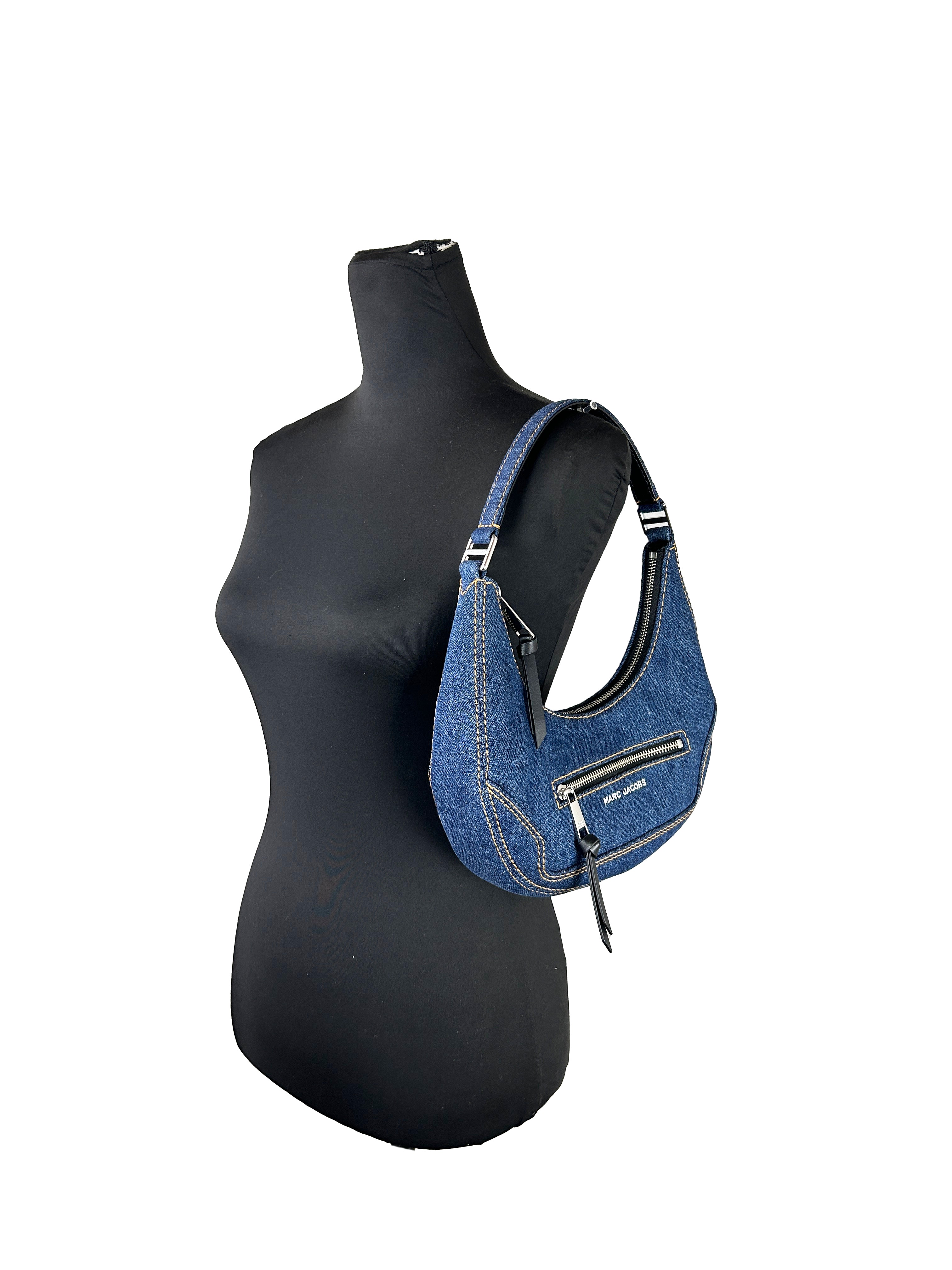 MARC JACOBS デニムクルーザークレセントショルダーバッグS Marc Jacobs Denim Cruiser Small Crescent Shoulder Bag