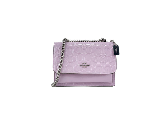 Coach Mini Klare Patent Signature Crossbody Bag