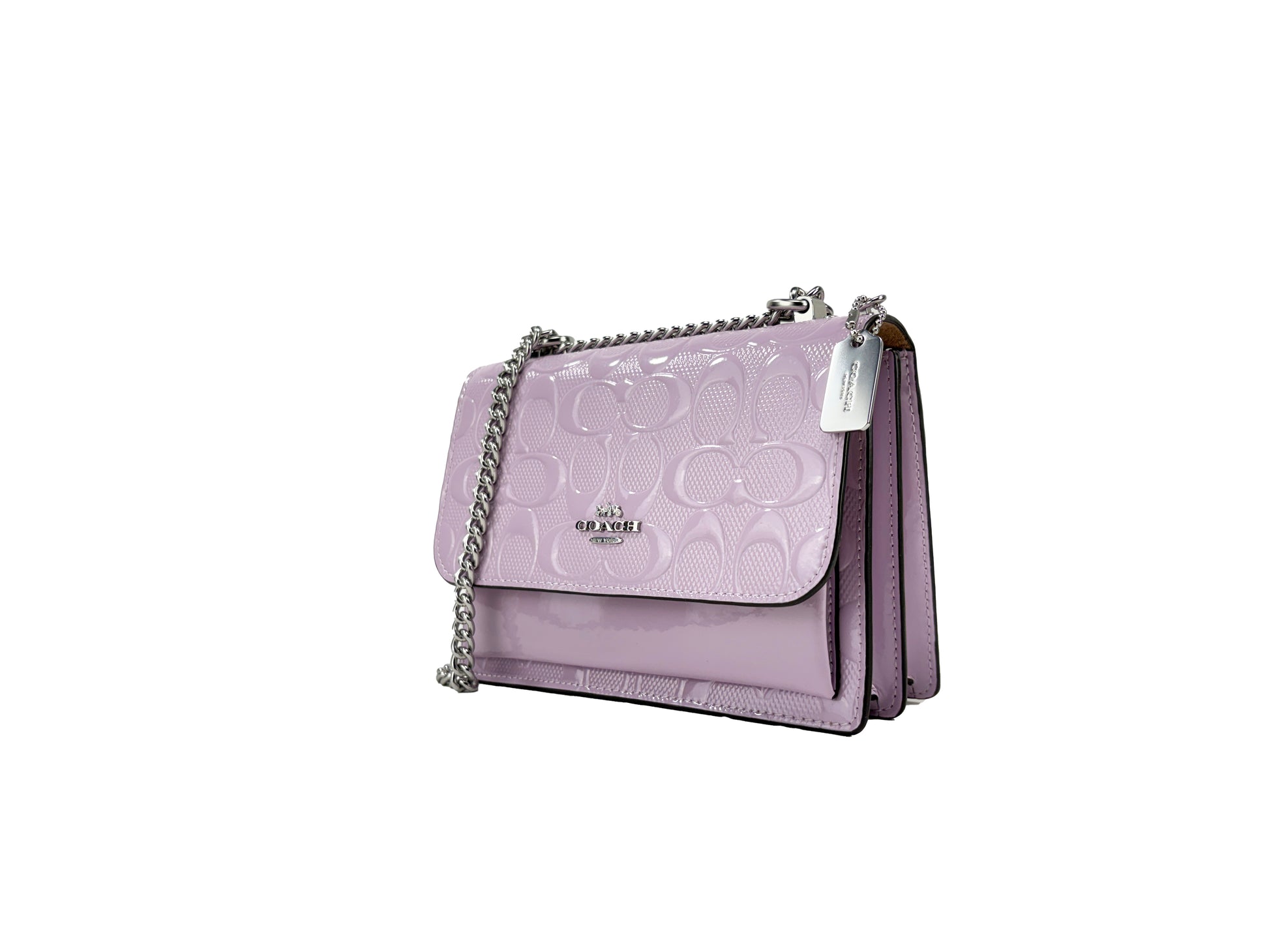 Coach Mini Klare Patent Signature Crossbody Bag