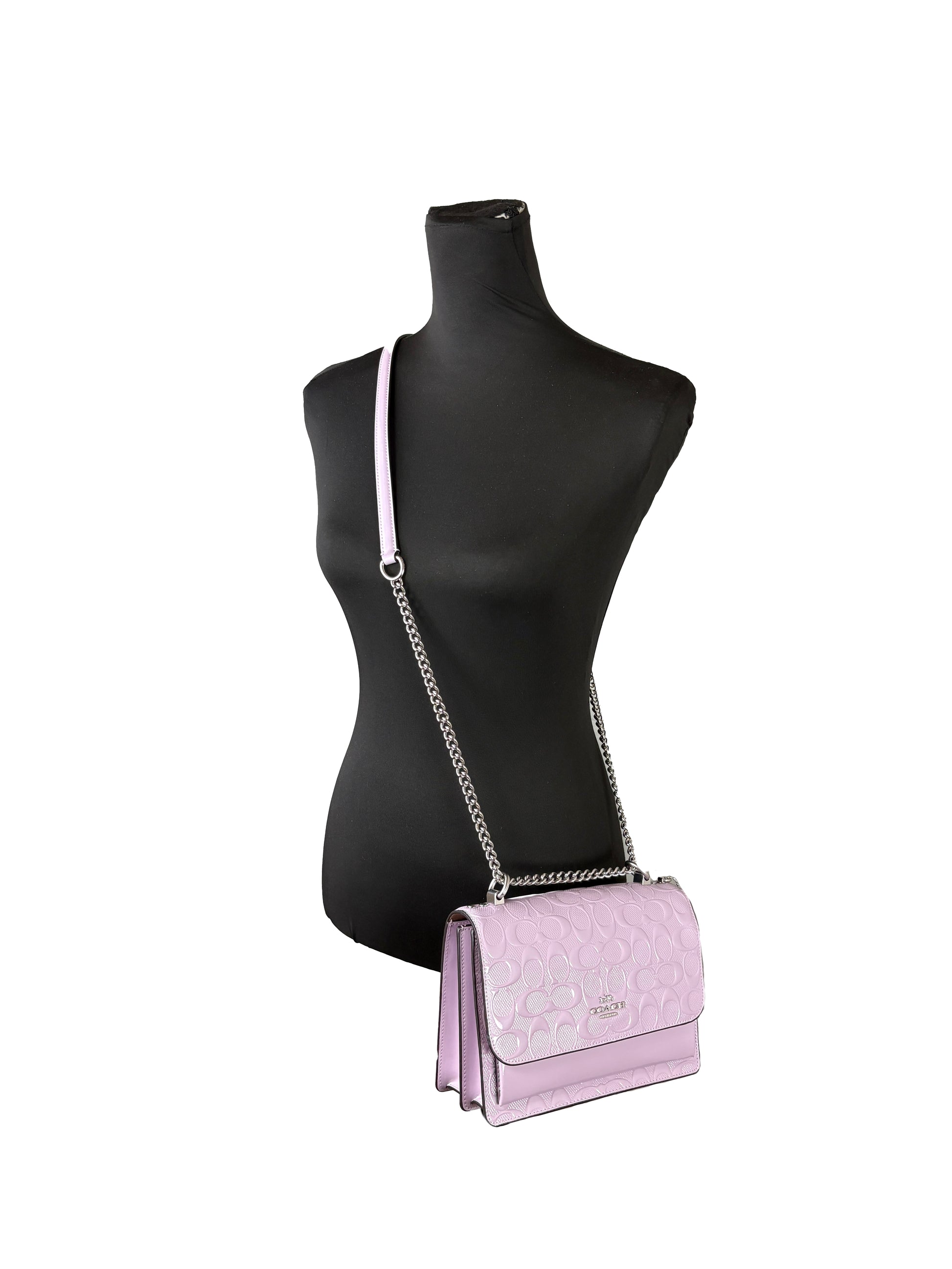 Coach Klare Patent Signature Crossbody Bag