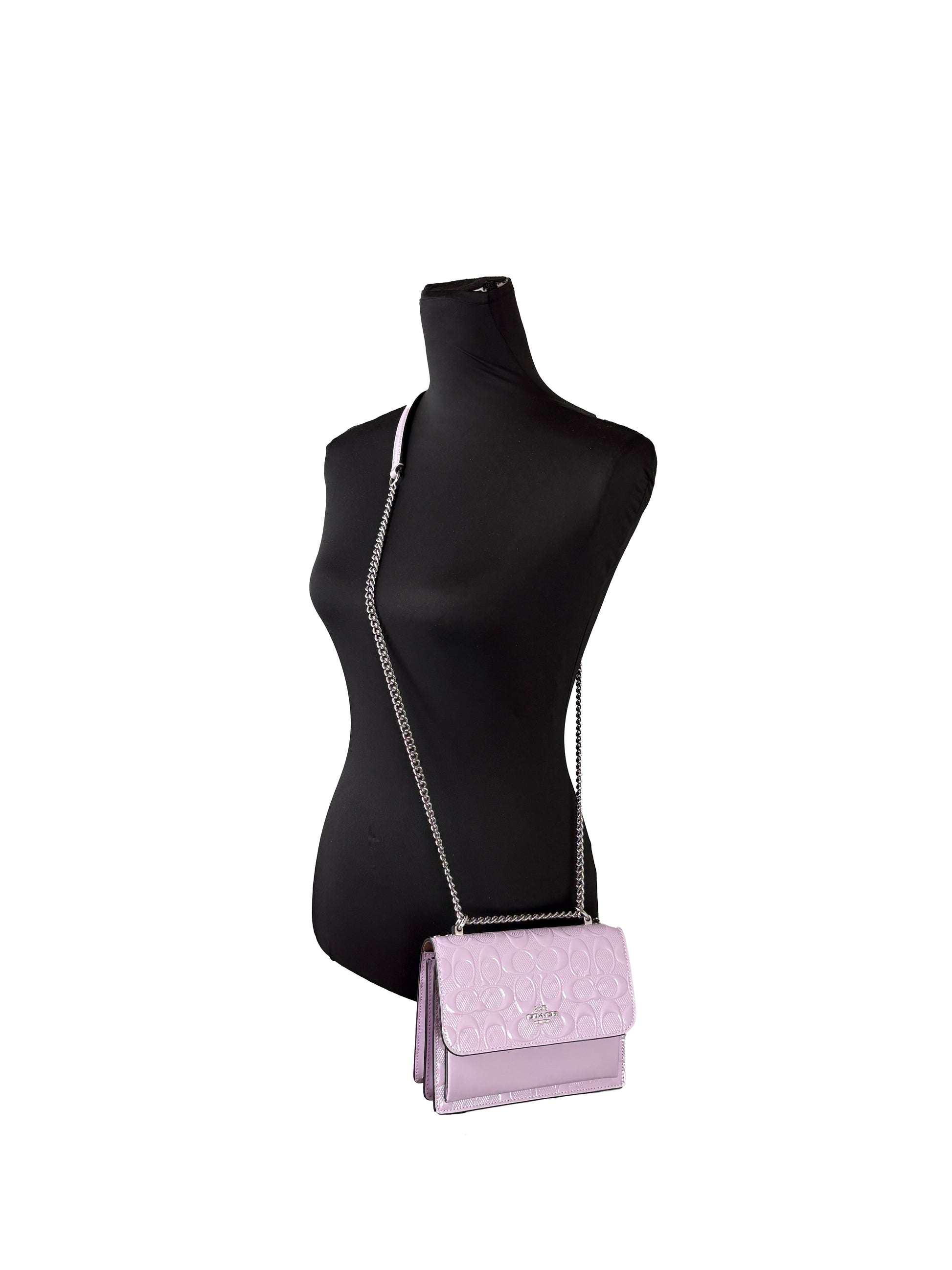 Coach Mini Klare Patent Signature Crossbody Bag