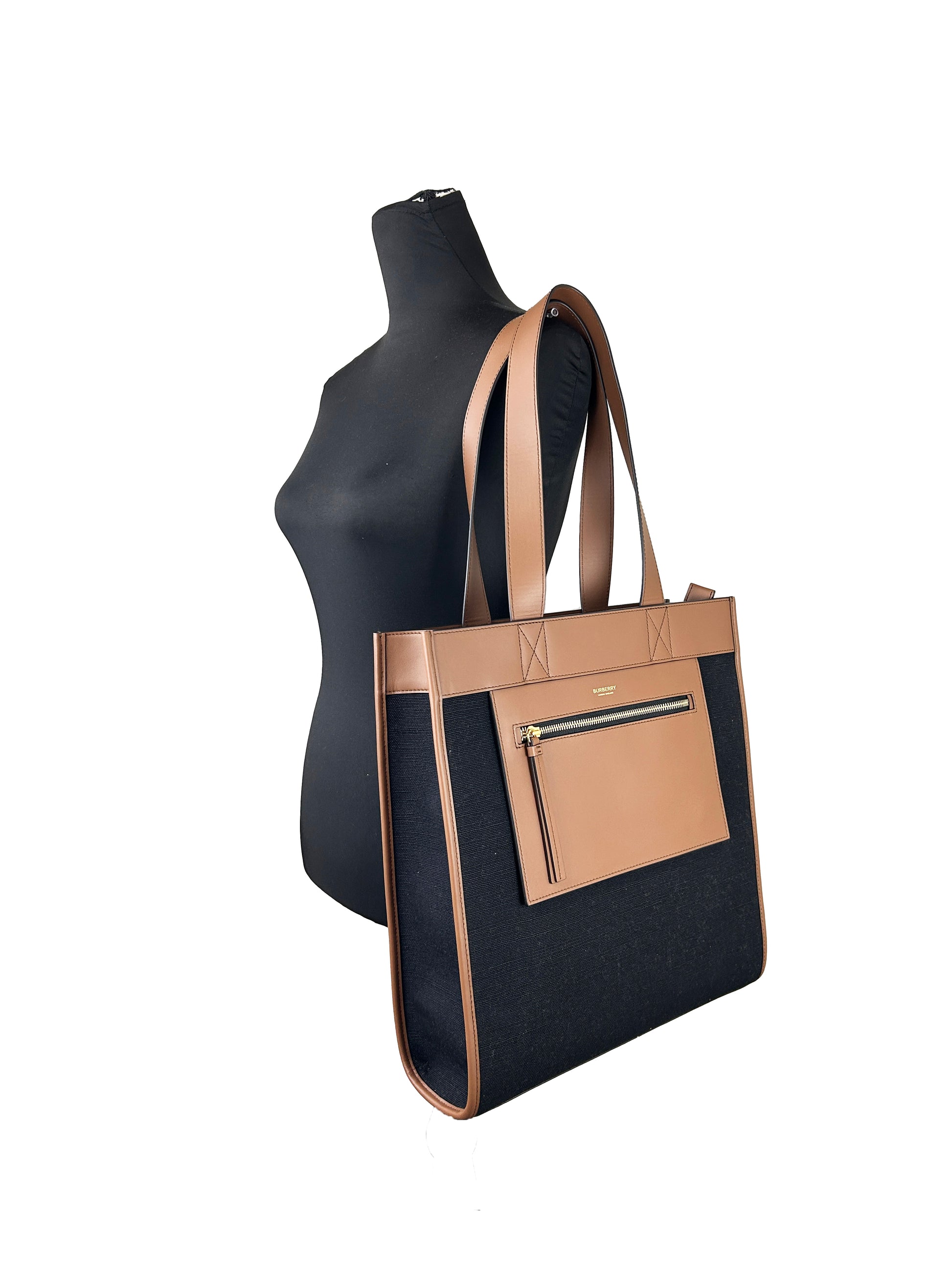 Burberry Small Pocket Tote Manzon Bag Purse