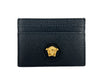 Versace Mini Medusa Black Leather Slim Card Case Wallet
