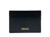 Versace Mini Medusa Black Leather Slim Card Case Wallet