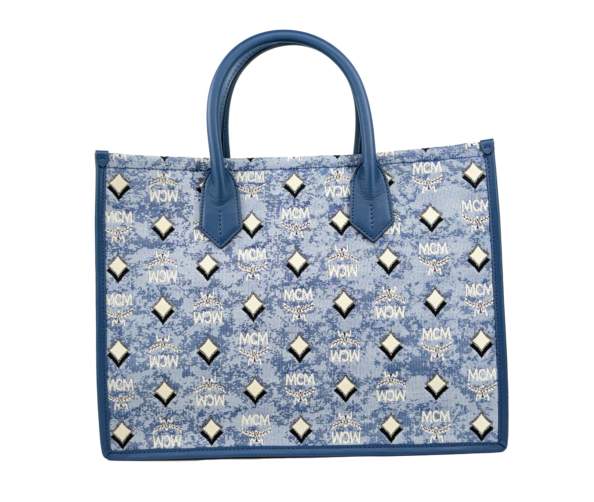 MCM Aren Munchen Denim Tote Bag