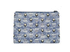 MCM Aren Flat Pouch Denim Crossbody Bag