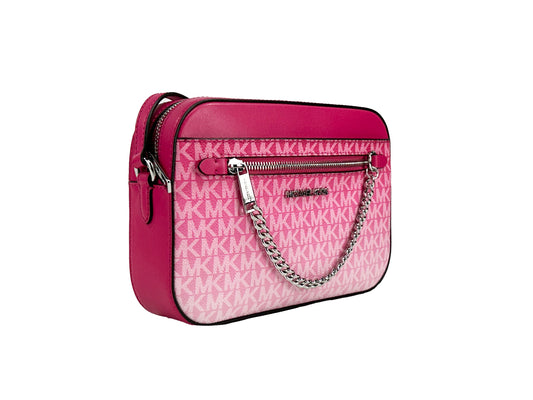 Michael Kors East West Ombre Leather Zip Chain Crossbody Bag
