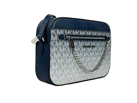 Michael Kors East West Ombre Leather Zip Chain Crossbody Bag