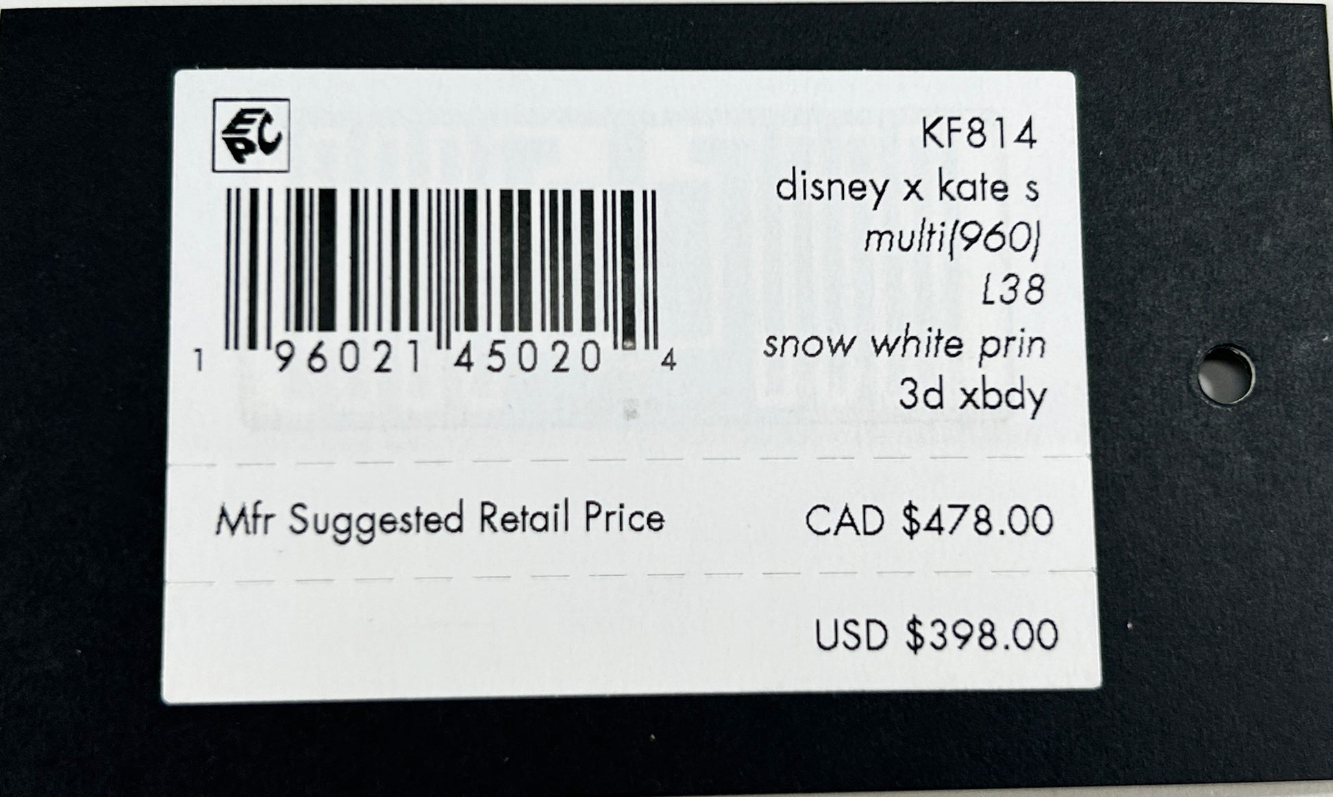 Kate Spade X Disney Snow White 3D Mirror Crossbody Bag