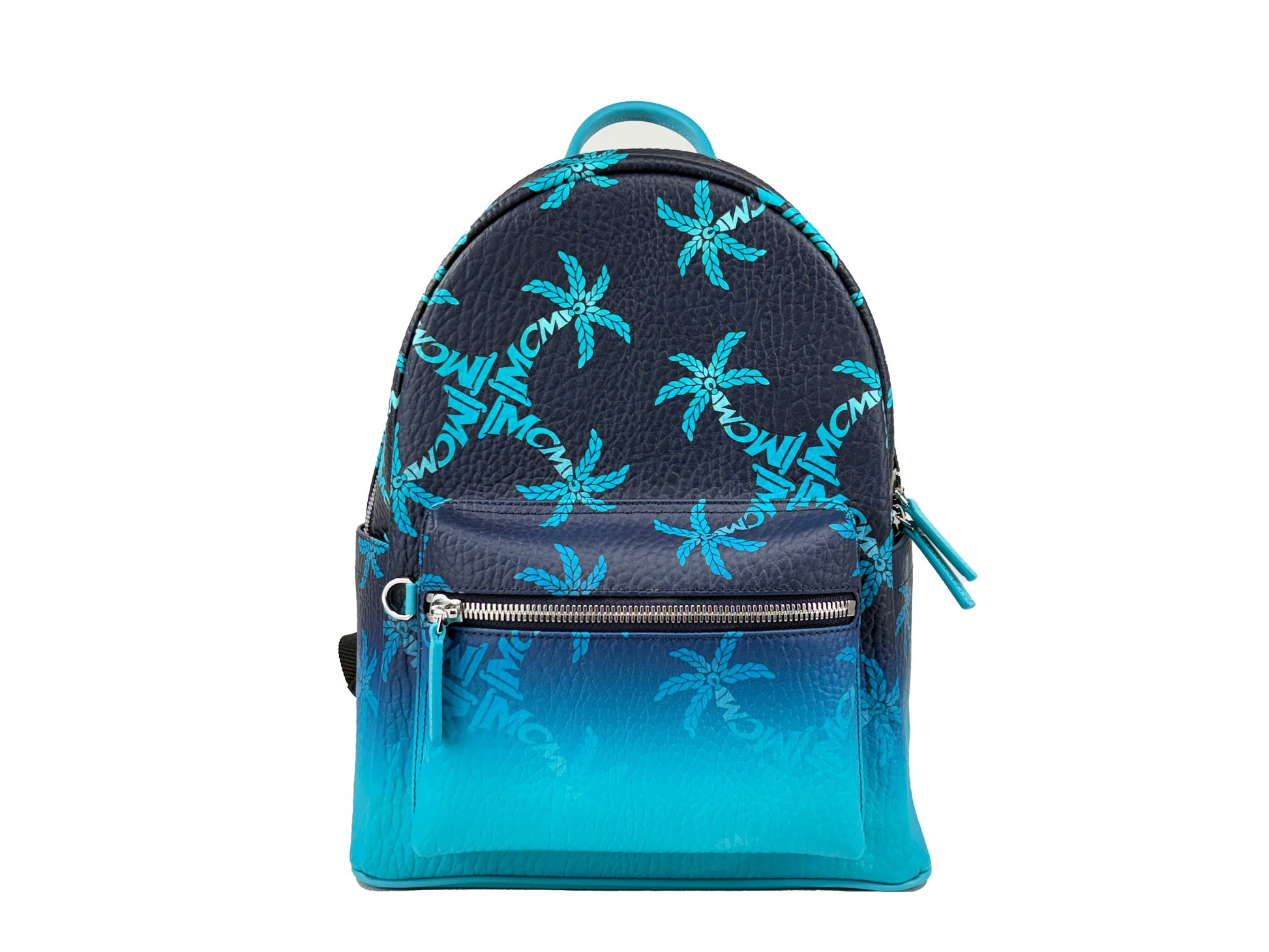 MCM Stark Palm Tree Leather Backpack Bookbag