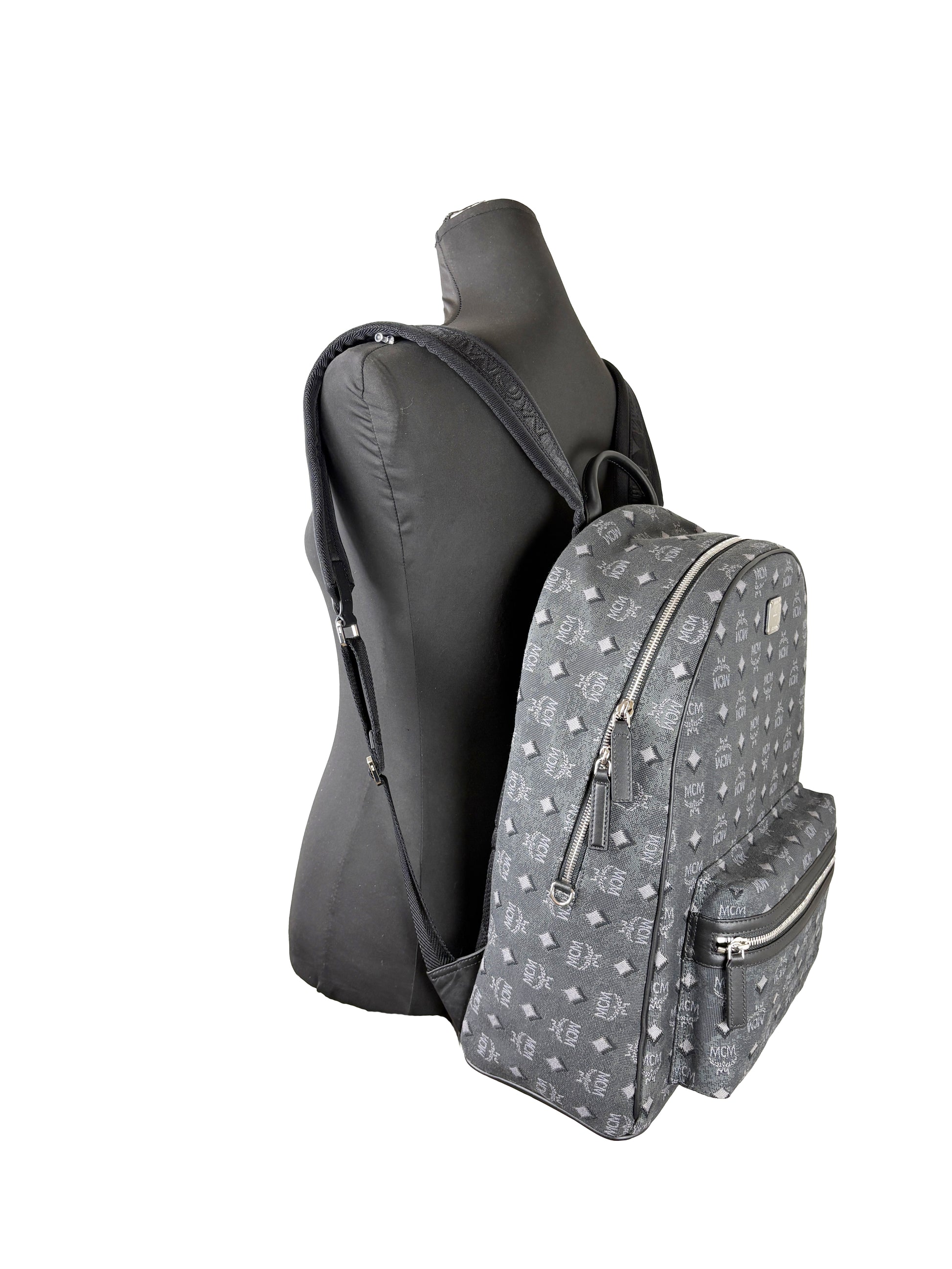 MCM Stark Grey Backpack Bookbag