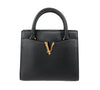 Versace Virtus Small Leather Top Handle Satchel Bag
