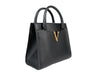 Versace Virtus Small Leather Top Handle Satchel Bag
