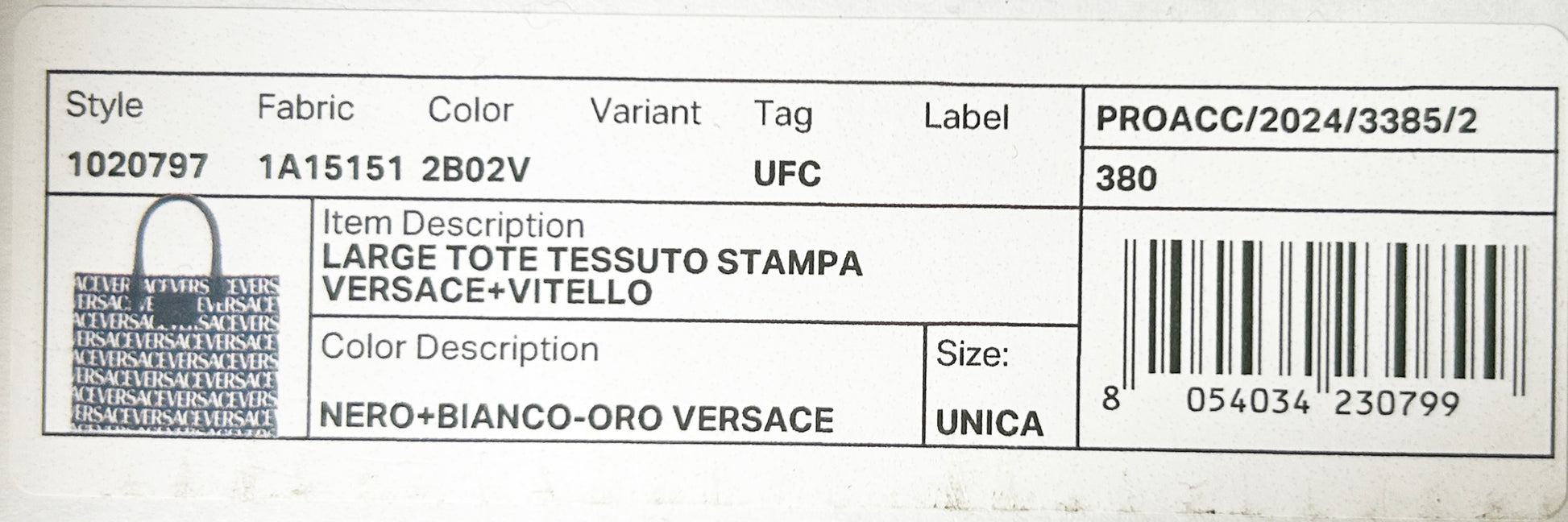 Versace Medusa Large Canvas Large Tote Bag