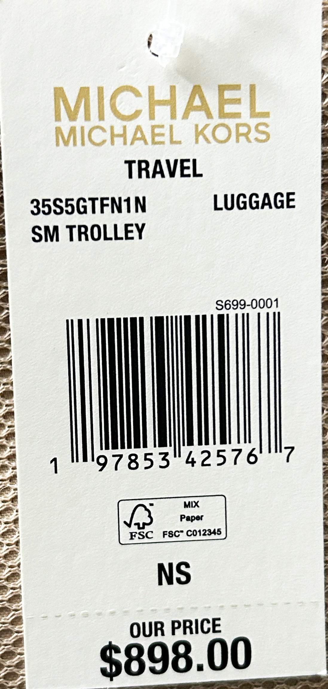 Michael Kors Travel Small Signature Trolley Rolling Suitcase