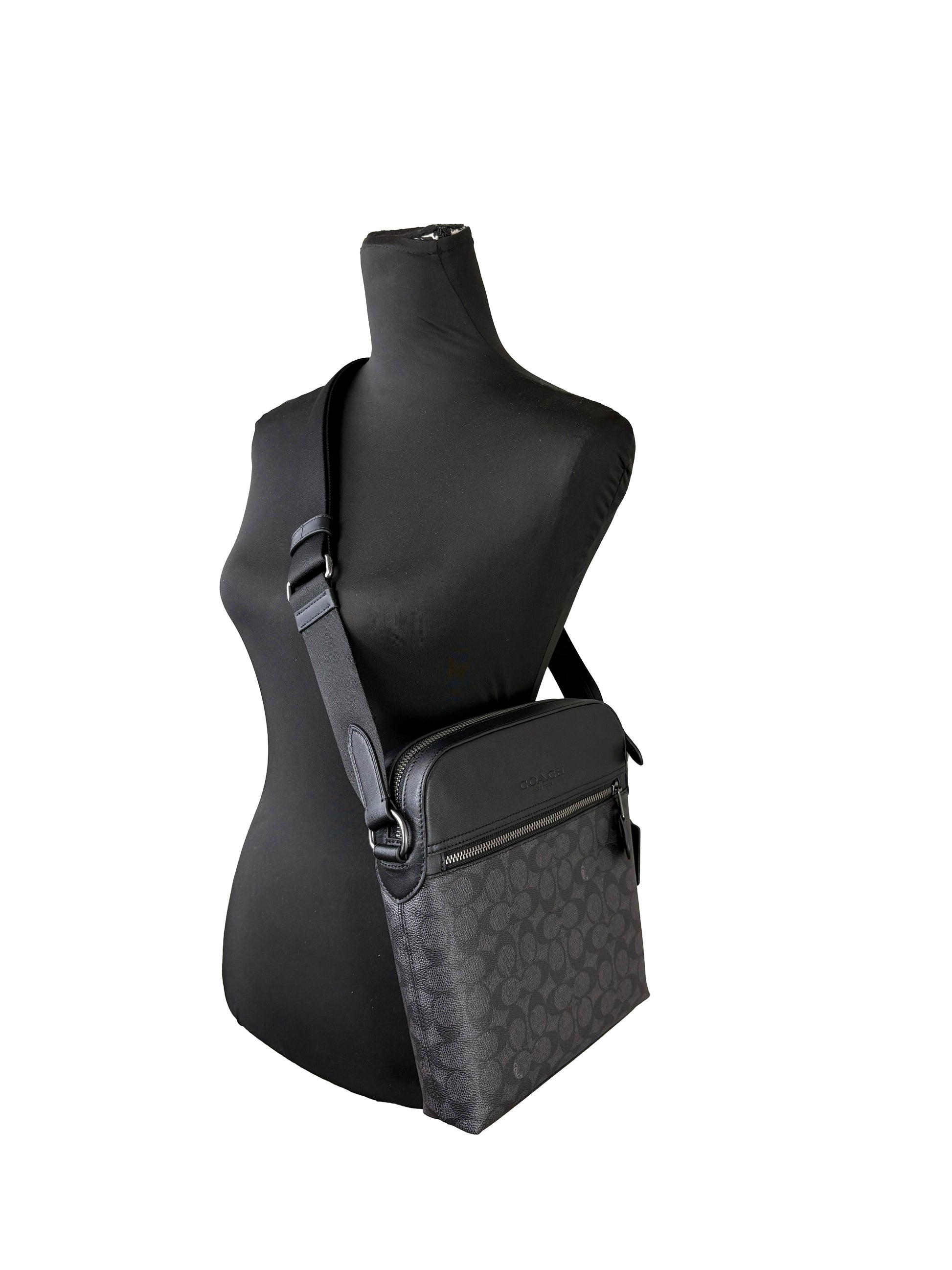 Coach Houston Leather Flight Bag Crossbody