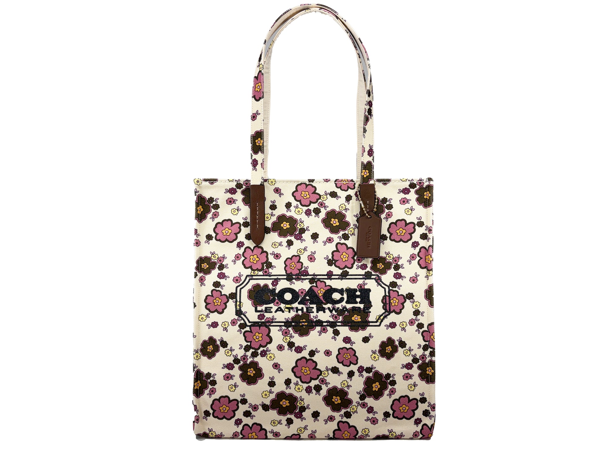 Coach Floral Print Canvas Tote Bag