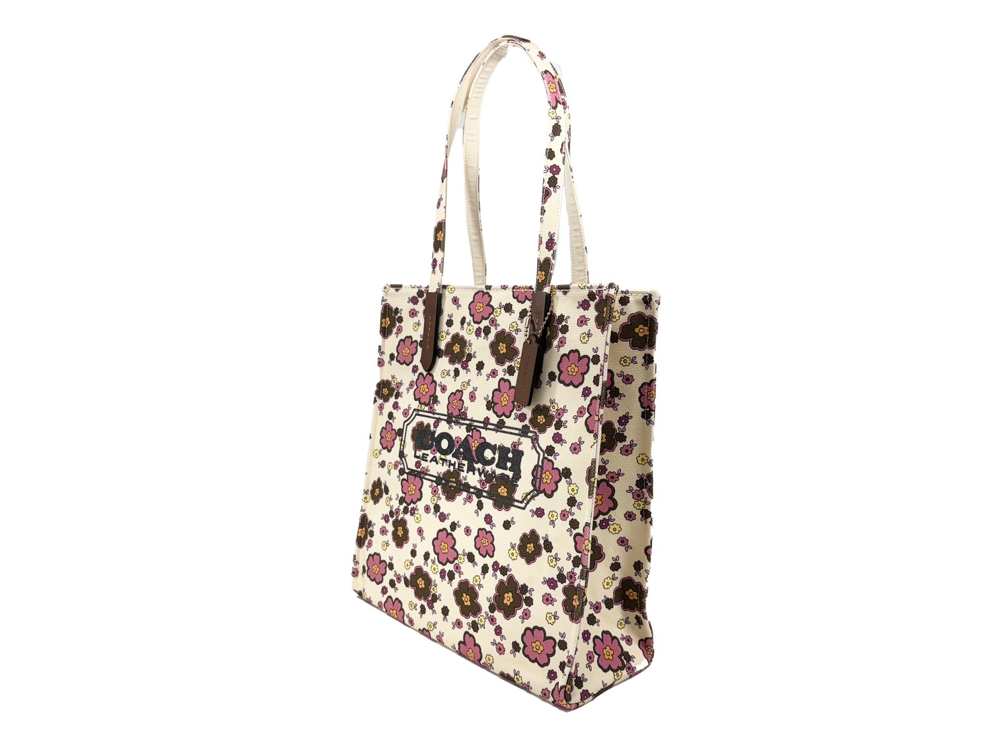 Coach Floral Print Canvas Tote Bag