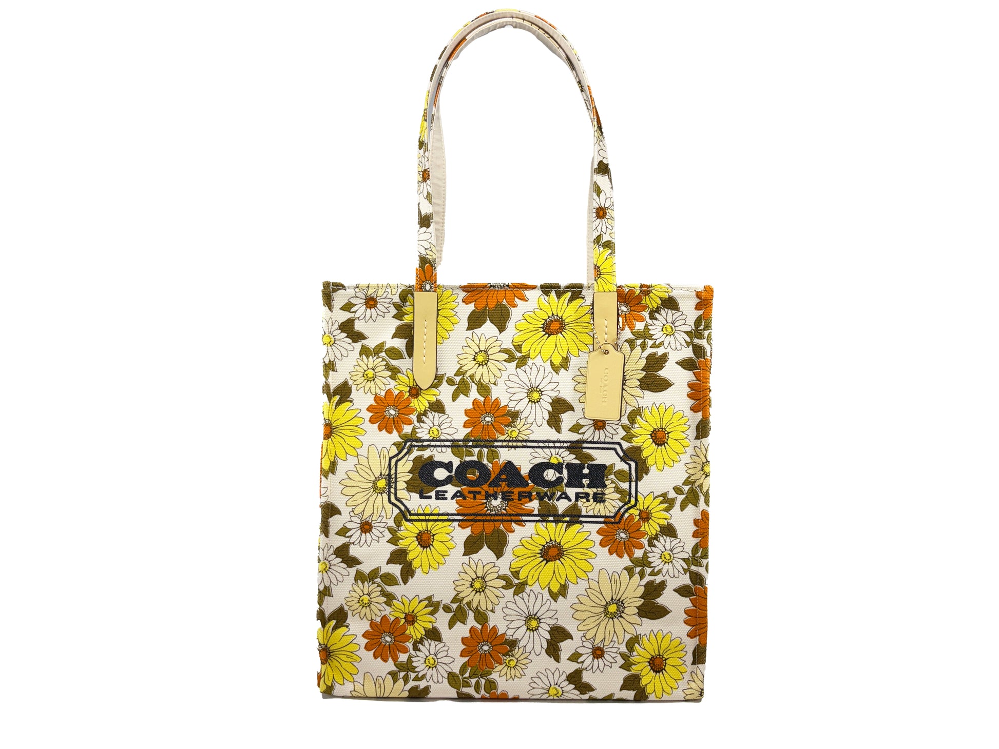 Coach Floral Print Canvas Tote Bag