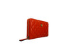 Versace Quilted Leather Continental Clutch Zip Wallet
