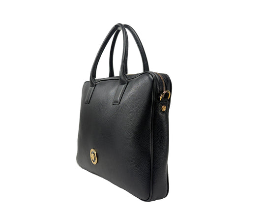 Versace Medusa Leather Briefcase Laptop Bag